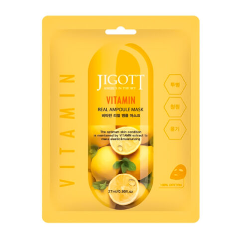 Drėkinanti lakštinė veido kaukė su vitaminais Jigott 27ml